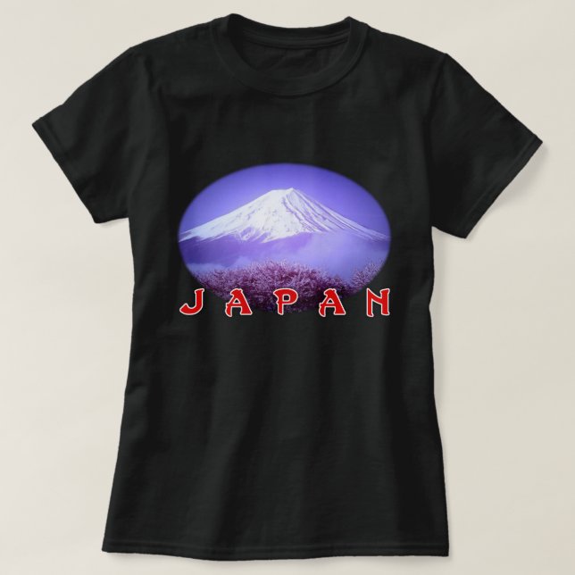 Camiseta Japón Monte Fuji estilizado (Diseño del anverso)