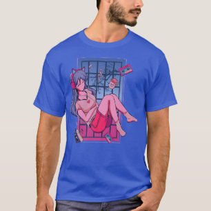 Camiseta Japón: Música Chica japonesa Anime Manga Arte Gráf