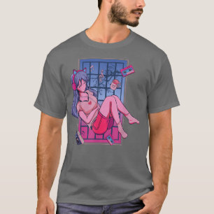 Camiseta Japón: Música Chica japonesa Anime Manga Arte Gráf