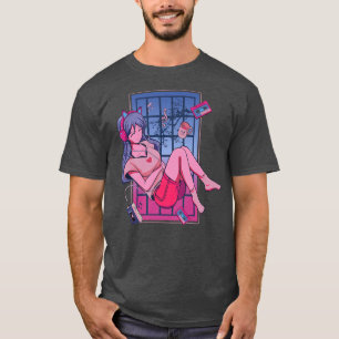 Camiseta Japón: Música Chica japonesa Anime Manga Arte Gráf