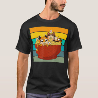 Camiseta Japón Ramen Shoyu Ola de gatos