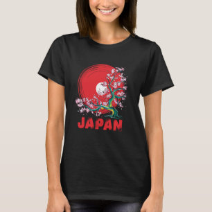 Camiseta Japón retro Florecimiento de cerezo Bonsai Árbol j