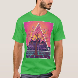 Camiseta Japón Sakura Blossom Flor rosa Vaporwave Cherry
