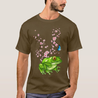 Camiseta Japón Sakura Cherry Blossom Frog Japonés