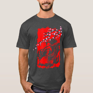 Camiseta Japón Sakura Fish Cherry Blossom Tree Arte Japonés