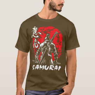 Camiseta Japón Samurai Katana Red Sun regalo gráfico de té