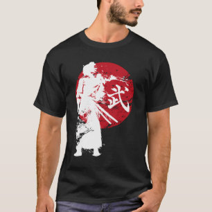 Camiseta Japón Samurai Warrior retro Japón caligrafía R