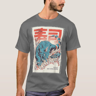 Camiseta Japón Sushi Dinosaur Triceratops