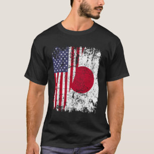 Camiseta Japón tiene una bandera media estadounidense