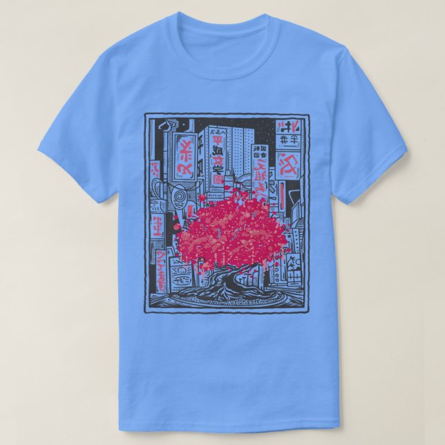 Camiseta Japón Tokio Estilo cosecha de cerezo Sakura (Diseño del anverso)