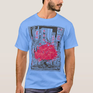 Camiseta Japón Tokio Estilo cosecha de cerezo Sakura