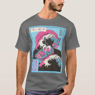 Camiseta Japón Vaporwave Otaku Gran Ola Kanagawa Ramen y