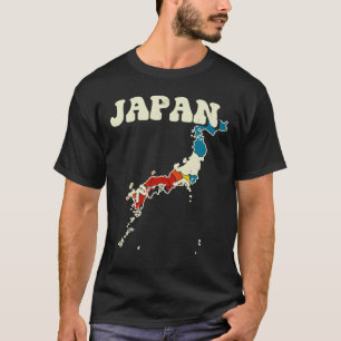 Camiseta Japón: Vintage país japonés: Arcoiris retro 70 m