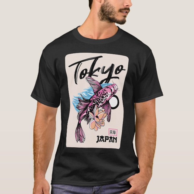 Camiseta japonés con carpas (Anverso)