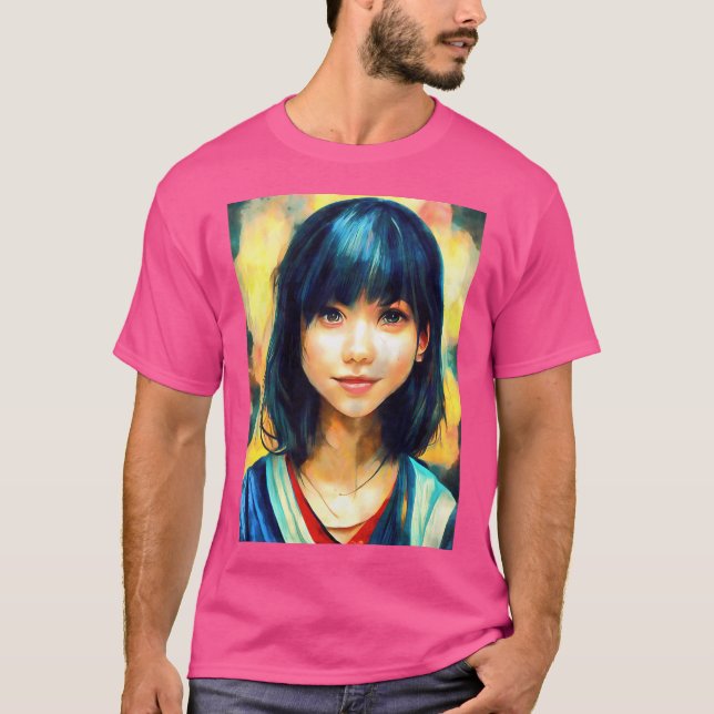 Camiseta Japonés de anime lindo (Anverso)