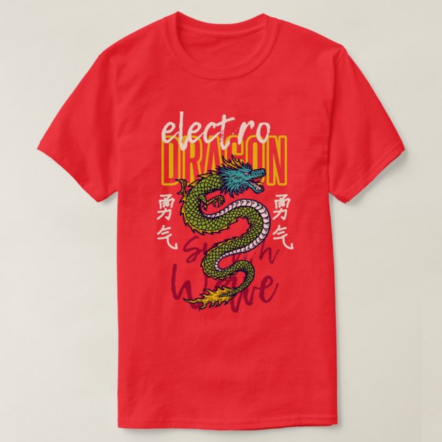 Camiseta Japonés de Elctro Dragon (Diseño del anverso)