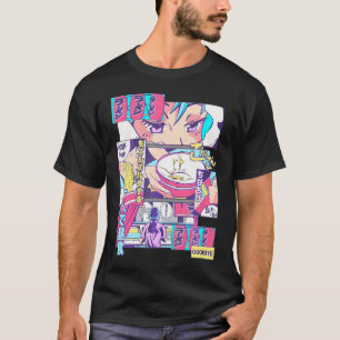 Camiseta Japonés De Los 90 Kawaii Ramen Anime Manga Chica