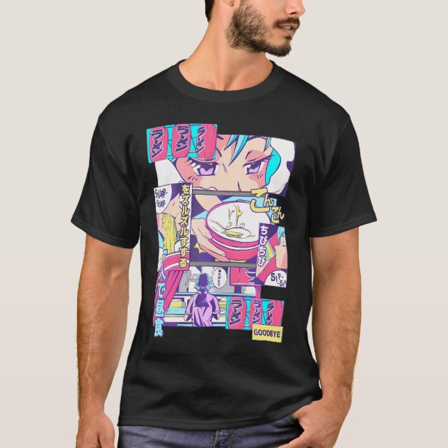 Camiseta Japonés De Los 90 Kawaii Ramen Anime Manga Chica (Anverso)