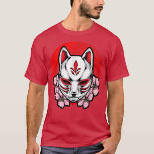 Camiseta Japonés De Máscara Estética Kitsune Inari Anime On
