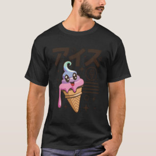 Camiseta Japonés Kawaii Escribiendo Caricatura De Anime Ic