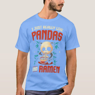 Camiseta Japonés Kawaii Otaku Ramen Noodle Panda422