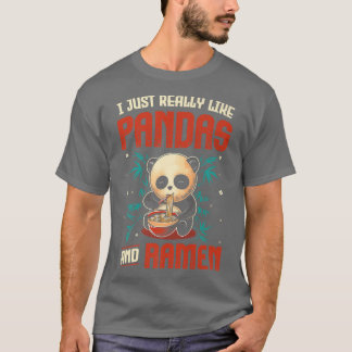 Camiseta Japonés Kawaii Otaku Ramen Noodle Panda425