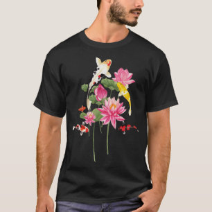 Camiseta Japonés Koi p Nishikigoi Fish Lilies Pads 1