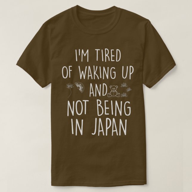 Camiseta Japonés me cansa de despertar y no estar en Jamaic (Diseño del anverso)