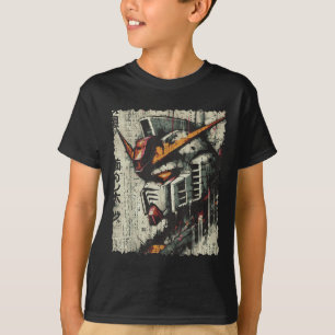 Camiseta Japonés Mecha Robot Head Vintage Anime Art Men Bo