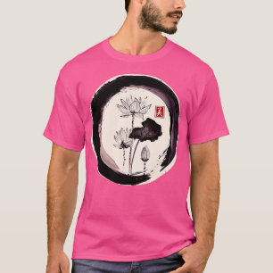Camiseta Japonés Sumi E Rosie Water Lily