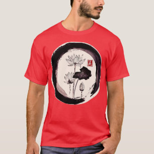 Camiseta Japonés Sumi E Rosie Water Lily