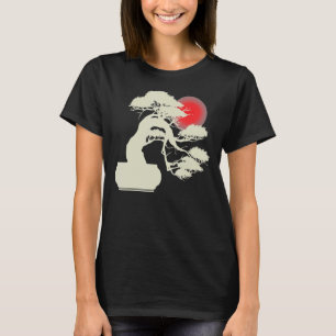 Camiseta Japonés Sunset Japan Zen Bonsai Tree