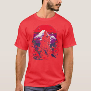 Camiseta Japonés tradicional Monte Fuji Japón Geisha 3