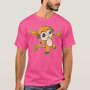 Camiseta Japonés - Un burro kawaii malabarista banano