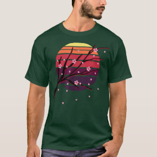 Camiseta japonesa de cerezo con flores de cerezo
