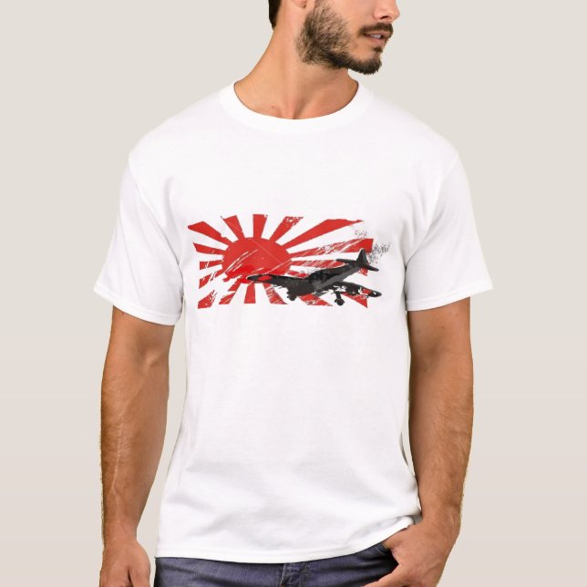 Camiseta japonesa de la bandera del sol naciente (Anverso)