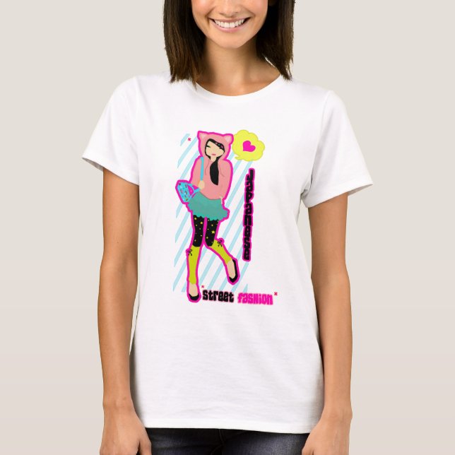 Camiseta JAPONESA de la MODA de la CALLE (Anverso)