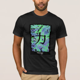 Camiseta japonesa de los ideogramas - energía