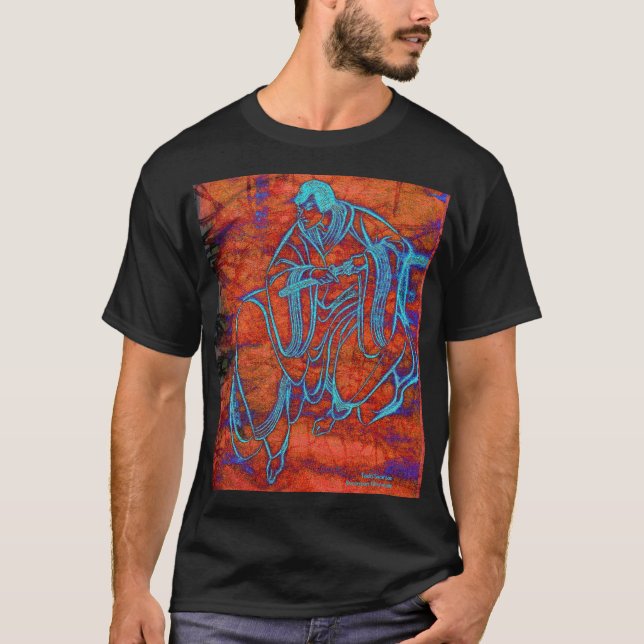 Camiseta japonesa del Bello Artes del espadachín (Anverso)