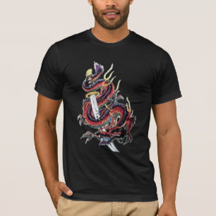 Camiseta japonesa del dragón de Sui Riu