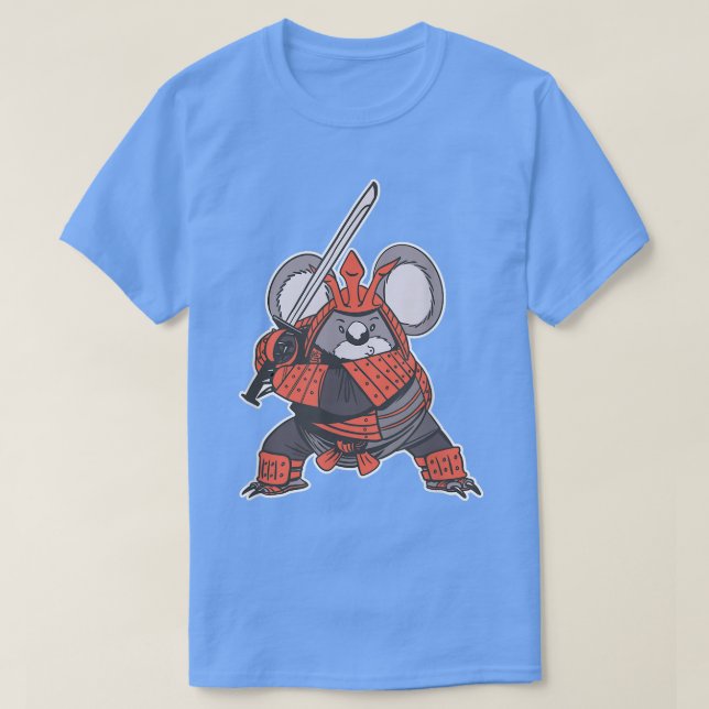Camiseta japonesa Samurai - Guerra divertida con l (Diseño del anverso)