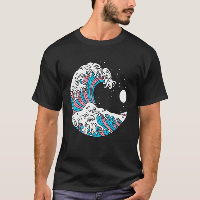 Camiseta Japoneses Kanagawa La Gran Ola De La Lg Transgéner (Anverso)