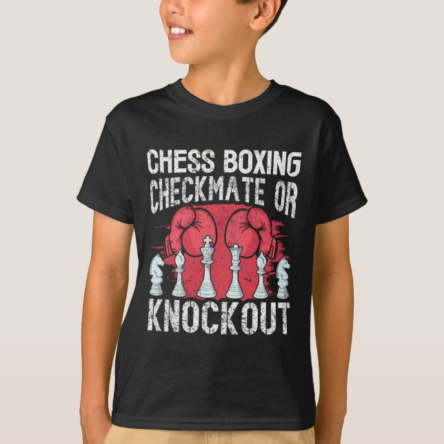Camiseta Jaque De Box De Ajedrez O Diversión De Knockout (Anverso)
