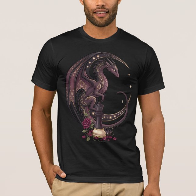Camiseta Jaque mate de ajedrez de dragón  (Anverso)