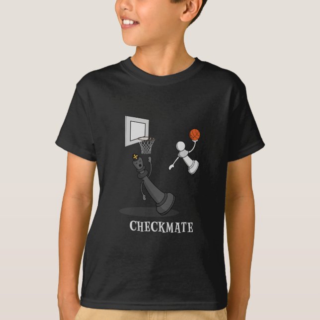 Camiseta Jaque Mate Divertido Tablero de Ajedrez Rey Peón (Anverso)