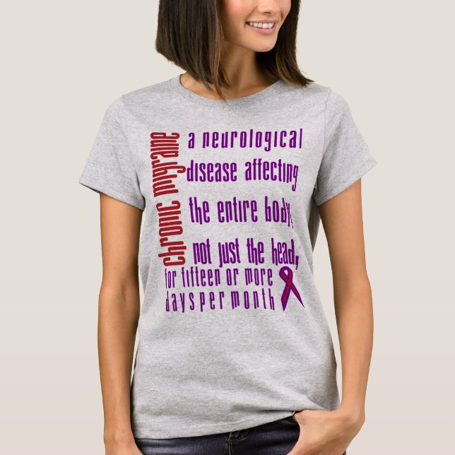Camiseta Jaqueca crónica - enfermedad neurológica (Anverso)