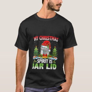 Camiseta Jar Lid Con Sombrero De Santa Mi Espíritu De Navid