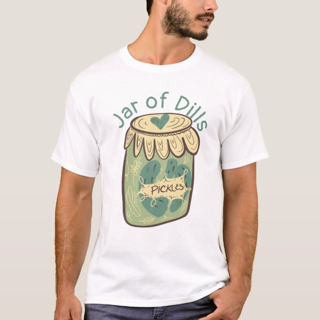Camiseta Jar of Pickles Dill Green Food Lover (Anverso)