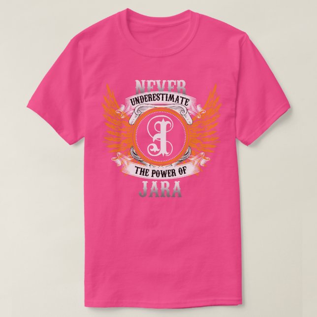 Camiseta Jara Name Shirt Nunca Subestima El Poder De J (Diseño del anverso)