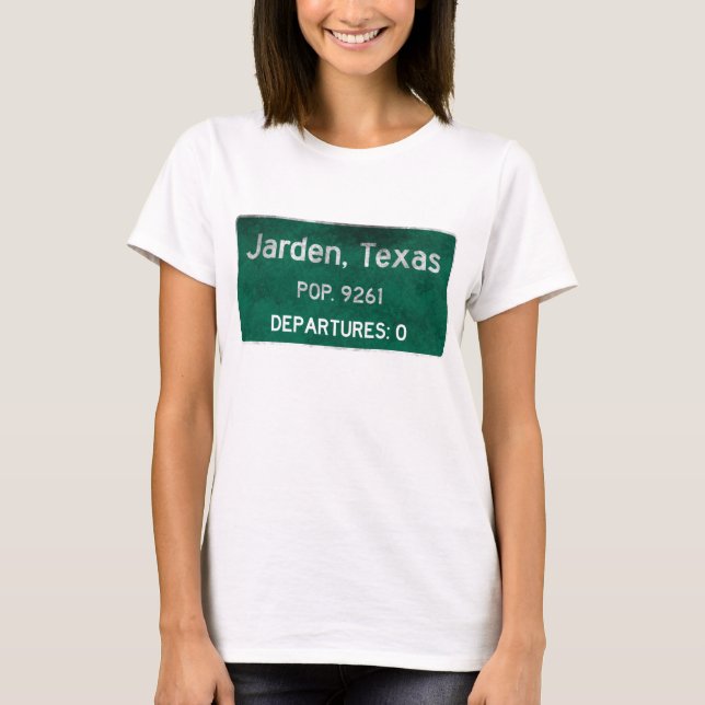 Camiseta Jarden, señal de tráfico de Tejas (Anverso)